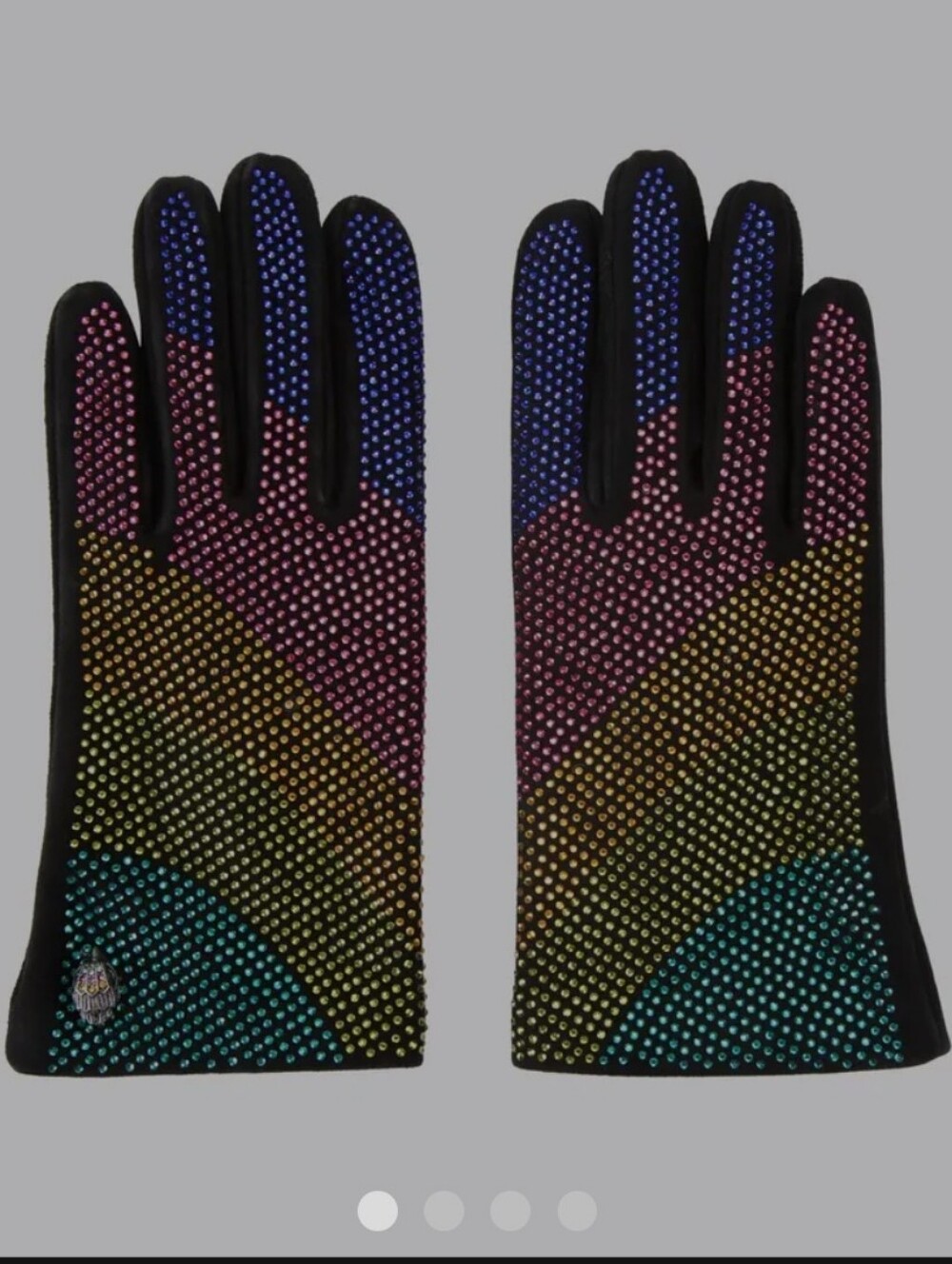 NWT Kurt Geiger Kensington Crytal Gloves (SMALL)